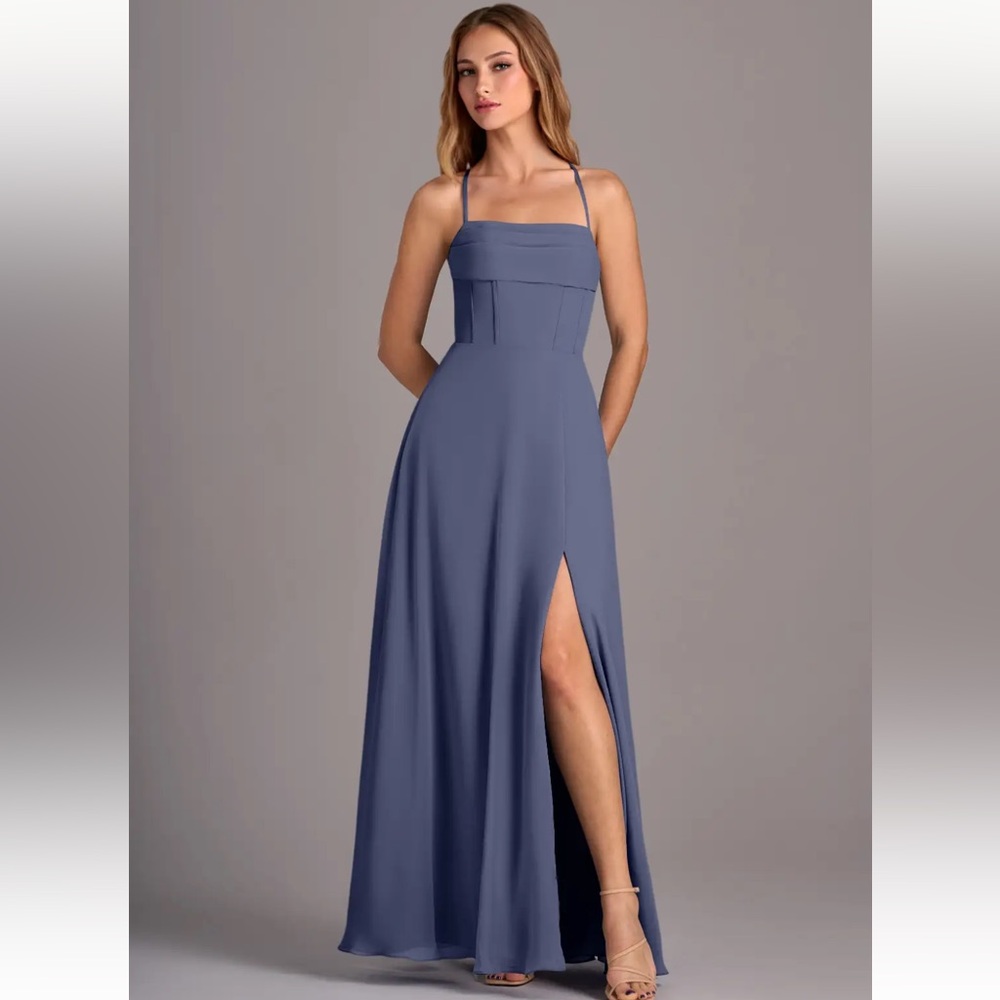 Azazie Carolyn Dress in Stormy